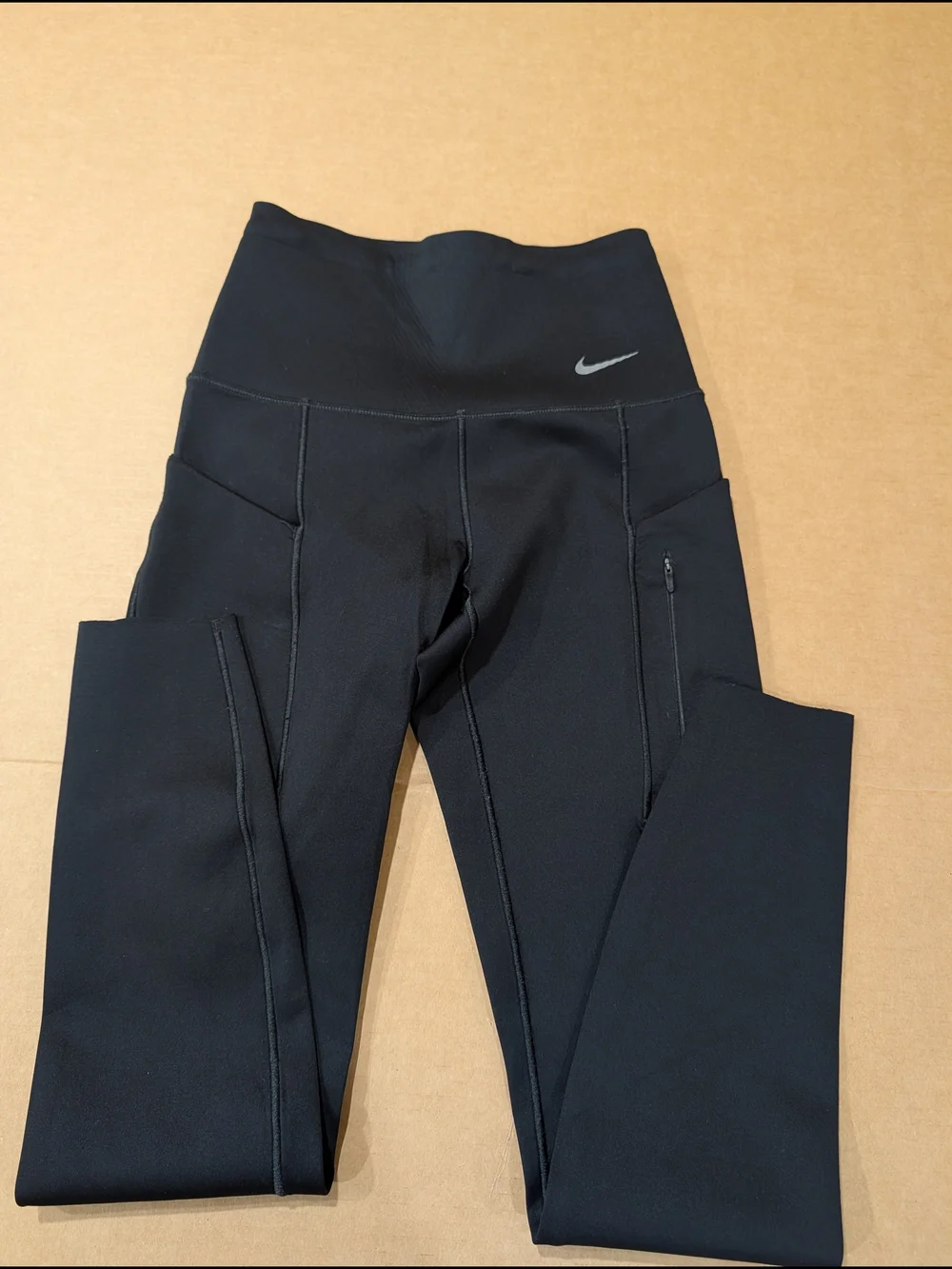 Nike Black Sculpting High-Waist Leggings with Side Zip Pocket Size XS